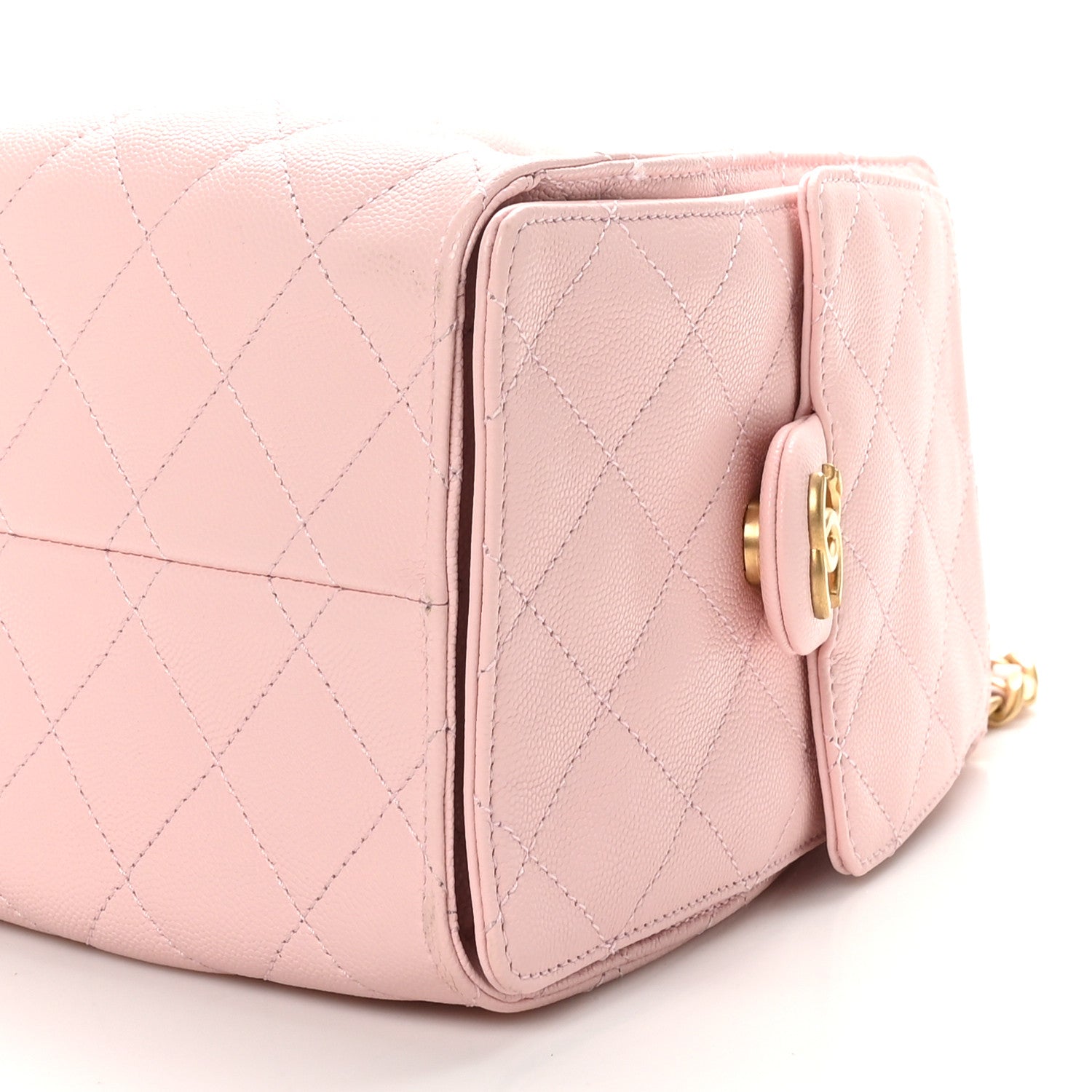Caviar Quilted Small Chanel 25 Handbag Light Pink
