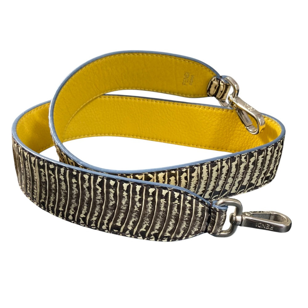Fendi Strap You Python Embossed Leather Shoulder Strap