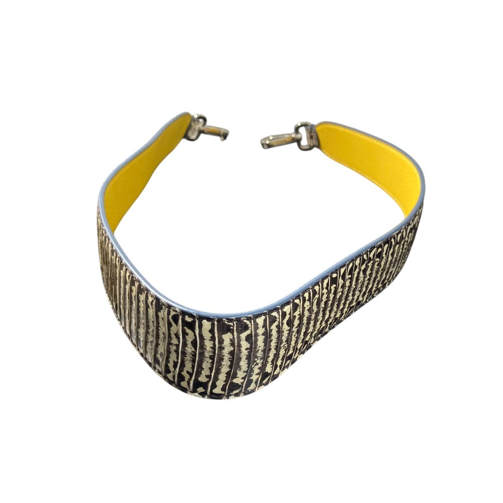 Fendi Strap You Python Embossed Leather Shoulder Strap