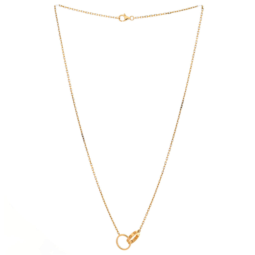 Love Interlocking Necklace 18K Yellow Gold and Diamonds