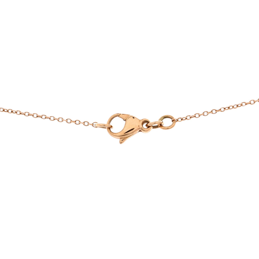 Metro Cross Pendant Necklace 18K Rose Gold