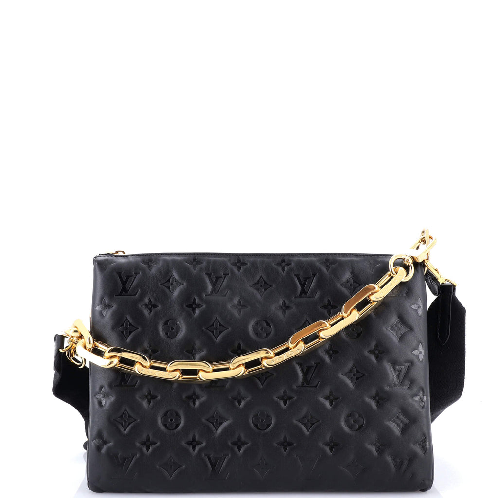 Coussin Bag Monogram Embossed Lambskin MM