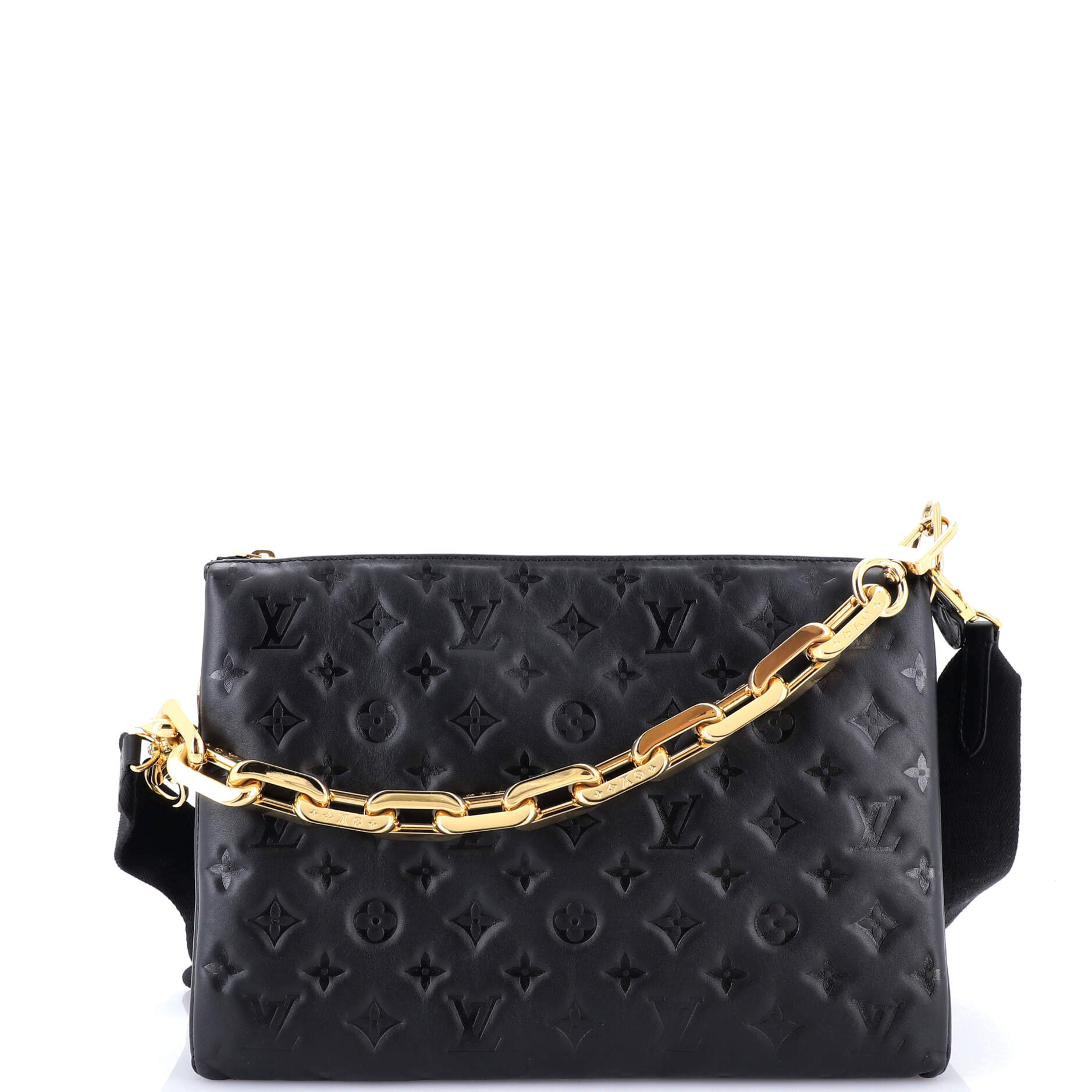 Coussin Bag Monogram Embossed Lambskin MM