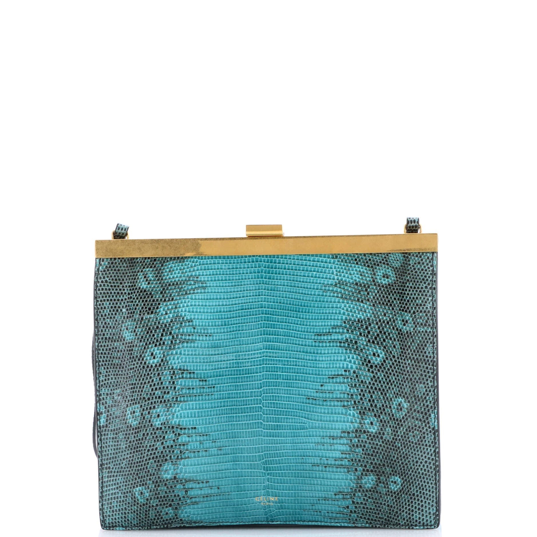 Clasp Crossbody Bag Lizard Mini
