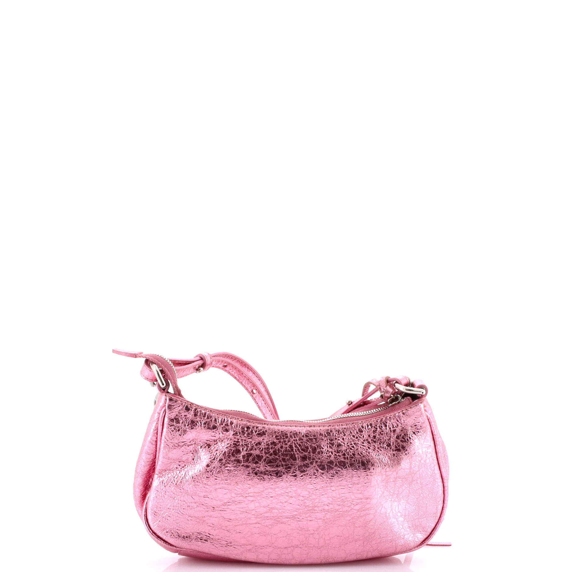 Le Cagole Giant Studs Shoulder Bag Leather with Crystals Mini