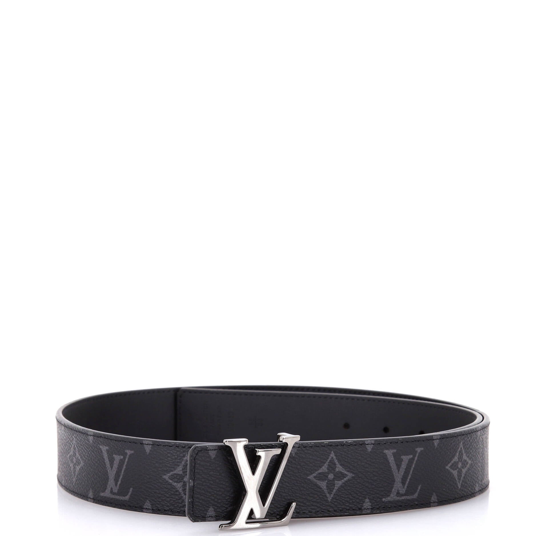 LV Initiales Reversible Belt Monogram Eclipse Canvas and Leather Medium