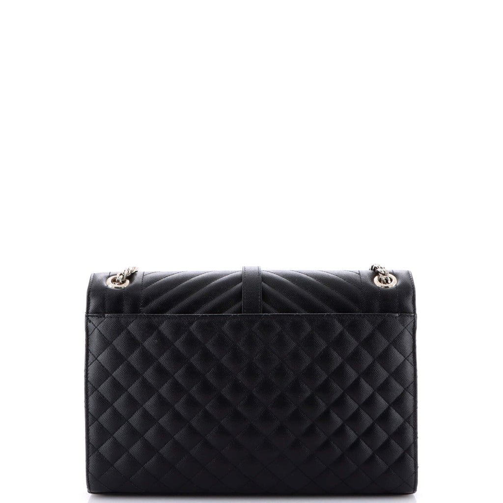 Classic Monogram Envelope Satchel Mixed Matelasse Leather Large