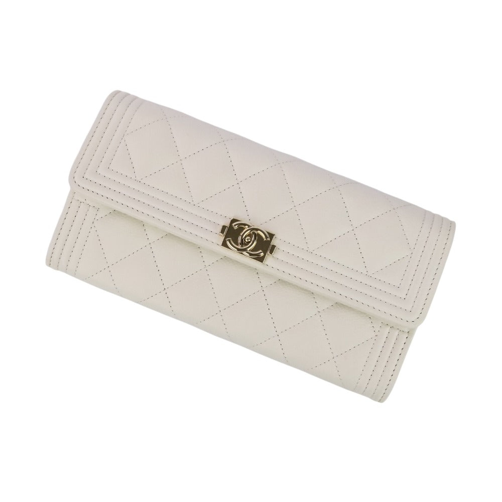 Chanel Boy Chanel Caviar Leather Long Wallet
