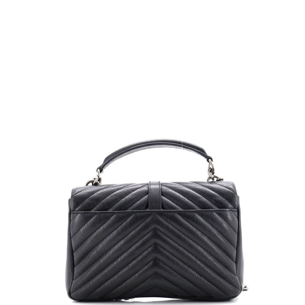Classic Monogram College Bag Matelasse Chevron Leather Medium