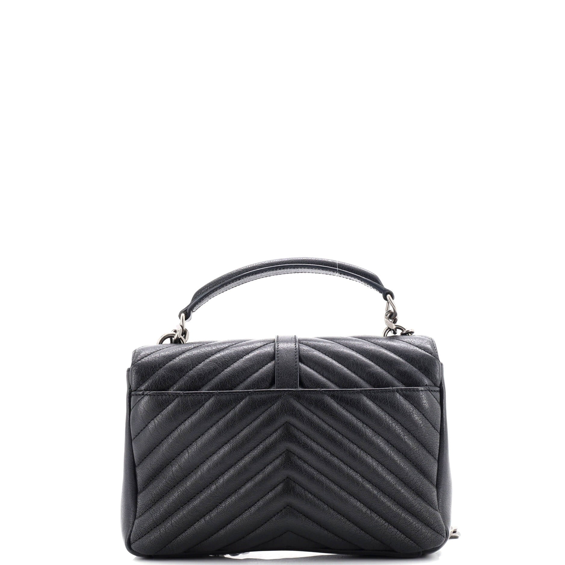 Classic Monogram College Bag Matelasse Chevron Leather Medium
