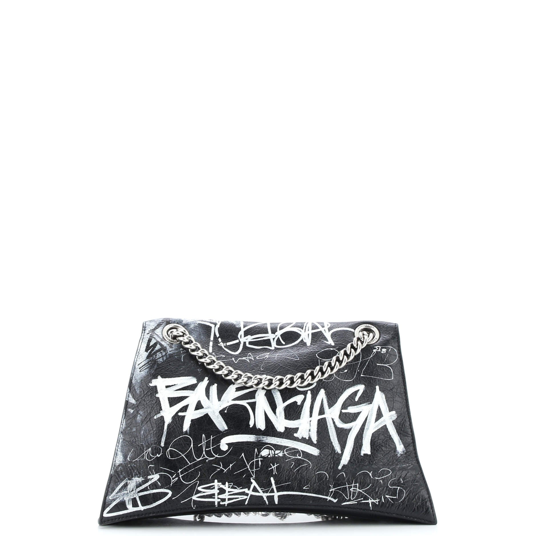 Graffiti Crush Chain Flap Bag Leather Medium