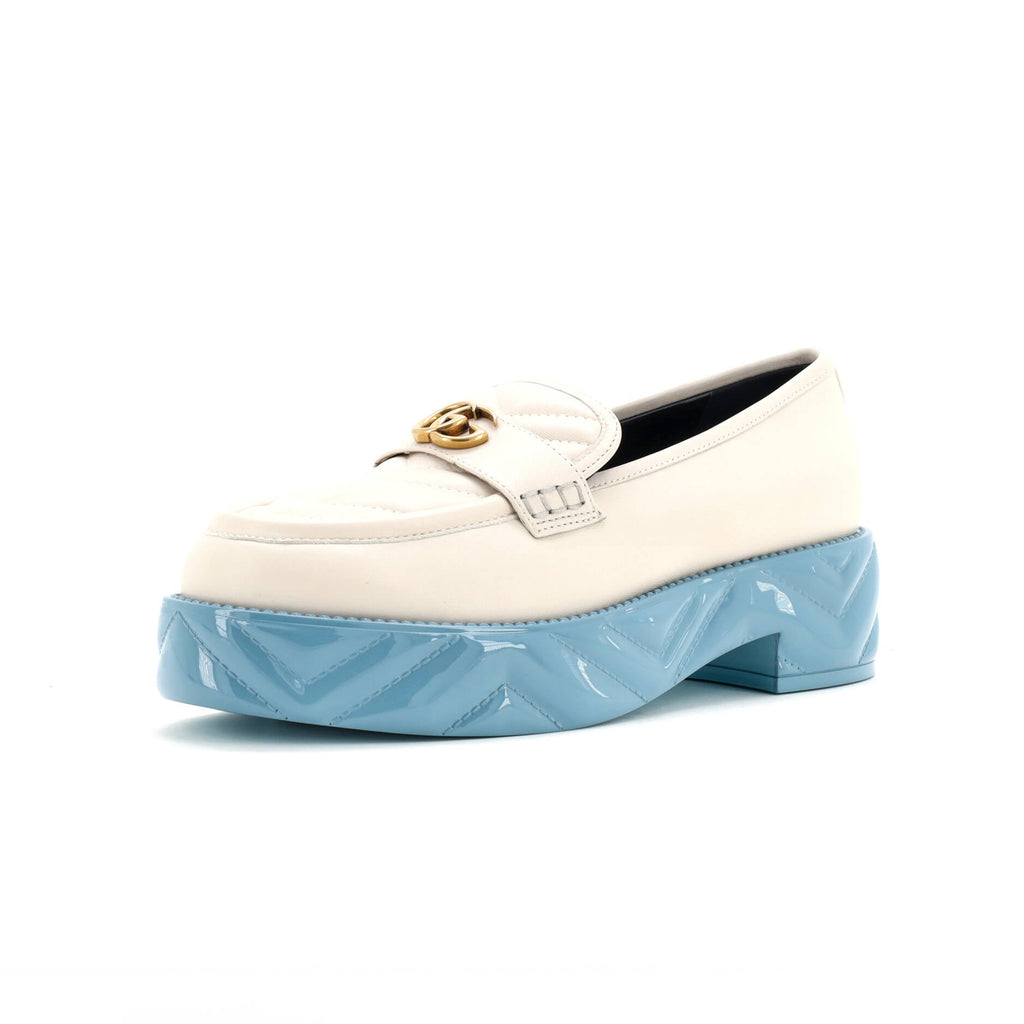 Women's GG Marmont Platform Loafers Matelasse Leather