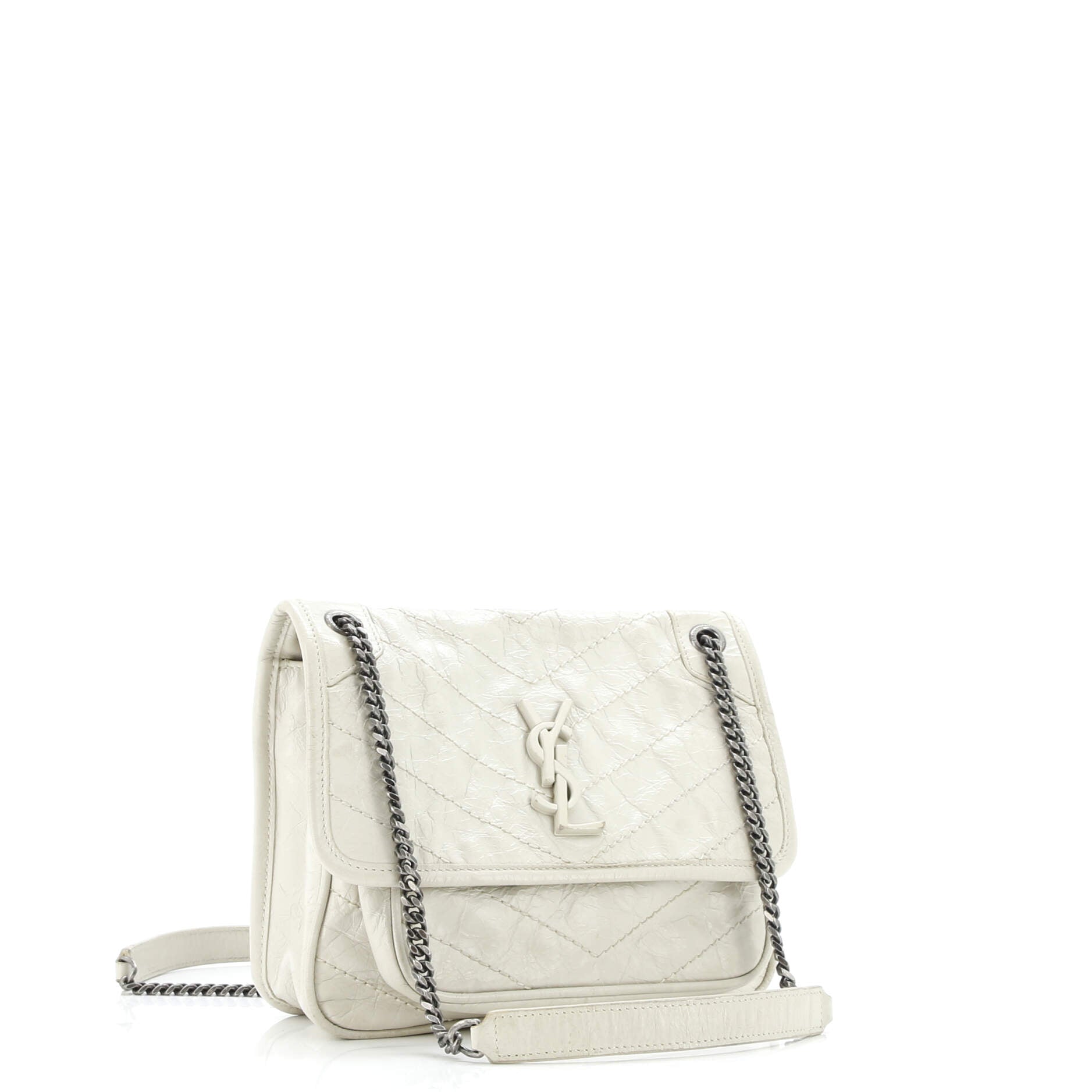 Niki Chain Flap Bag Matelasse Chevron Leather Baby