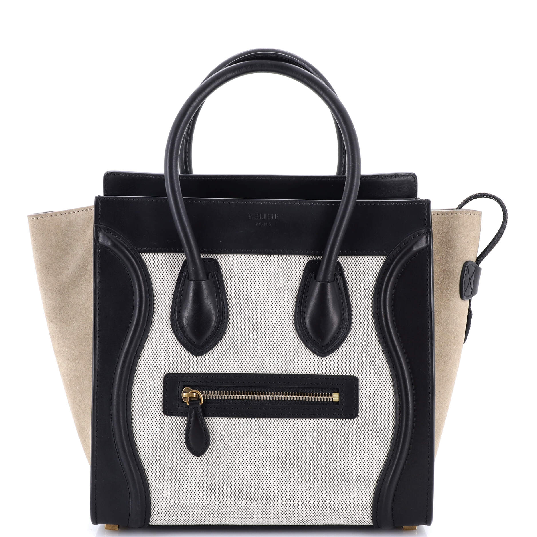 Luggage Bag Canvas and Leather Mini