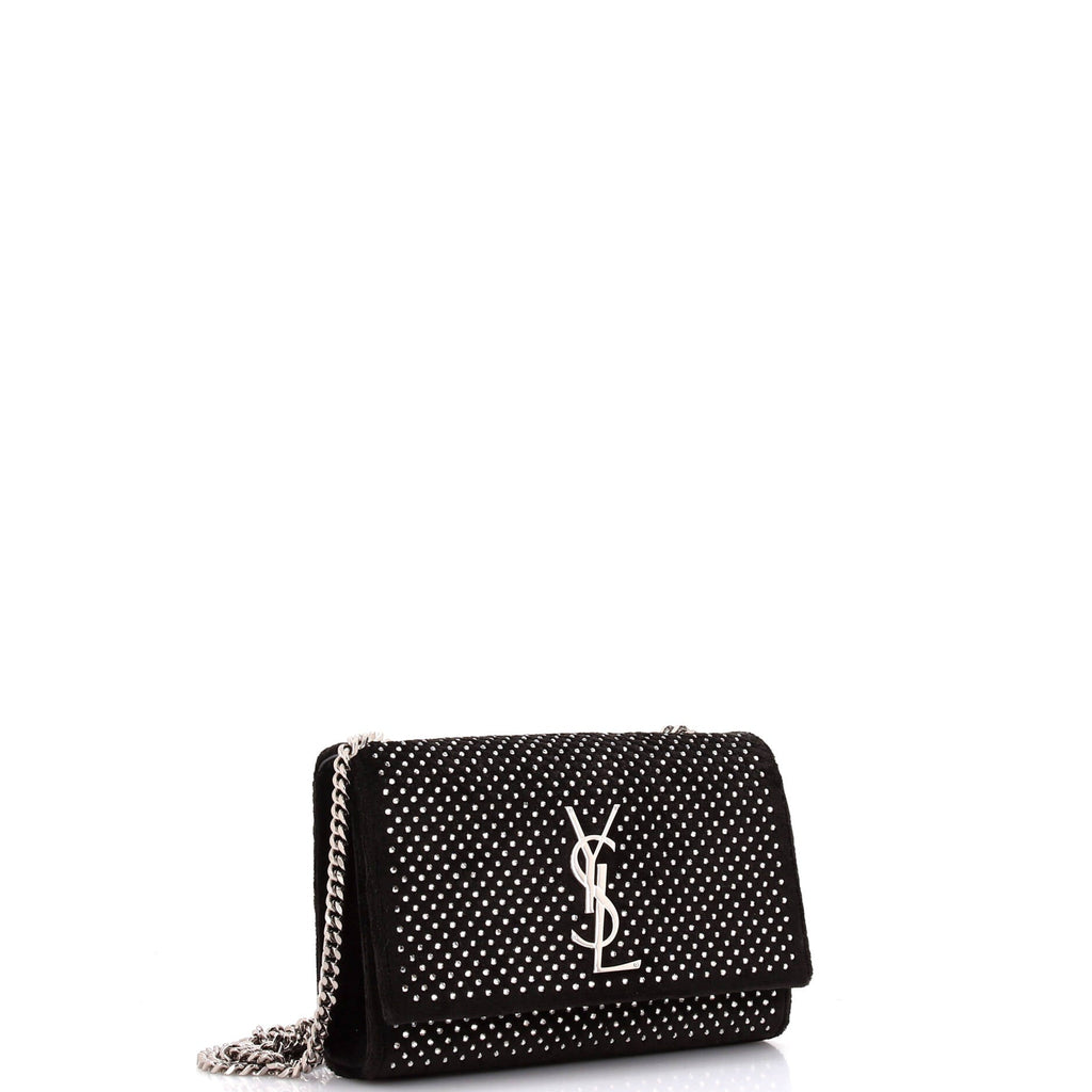 Classic Monogram Crossbody Bag Embellished Velvet Medium