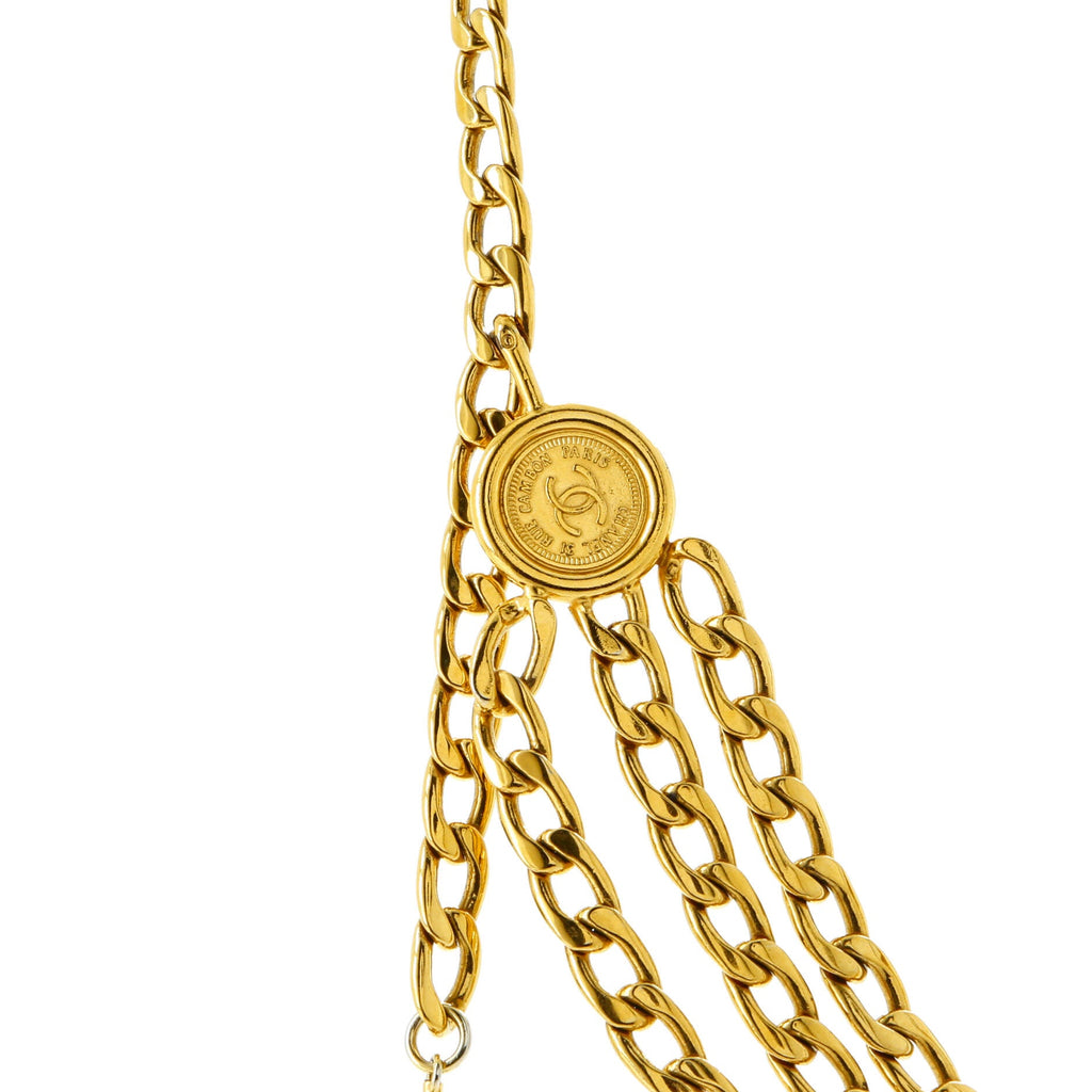 Vintage Medallion Multichain Belt Metal