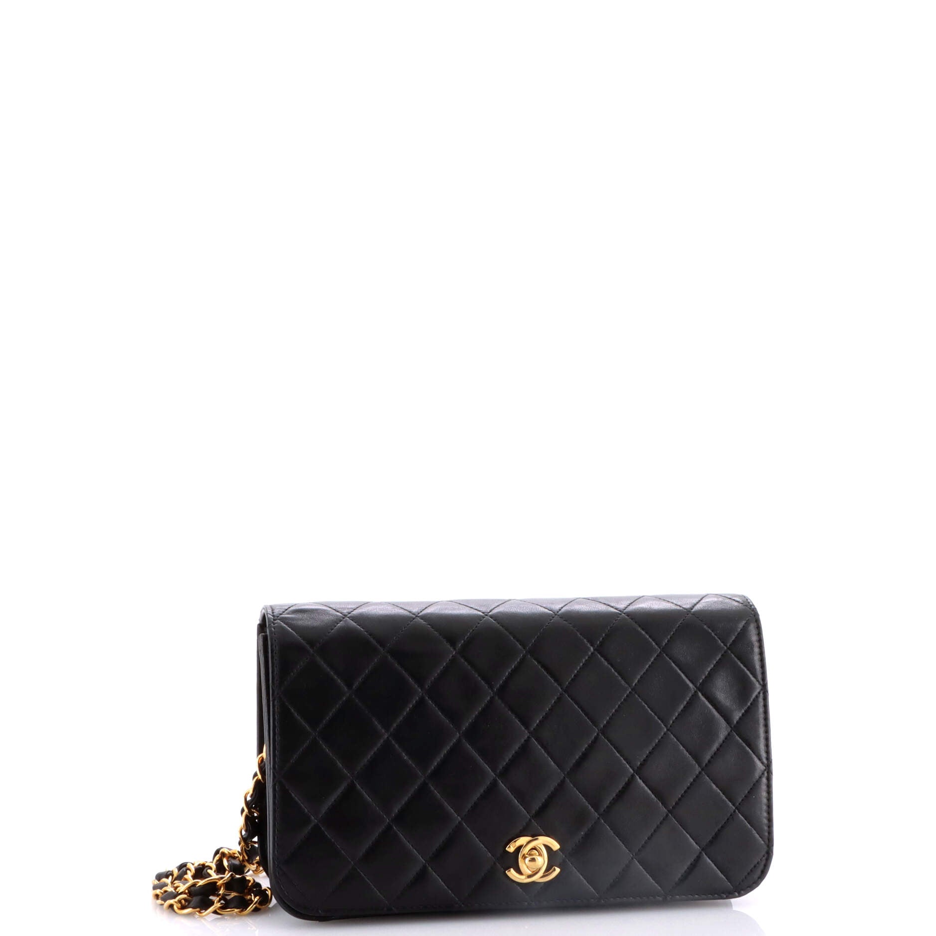 Vintage Full Flap Bag Quilted Lambskin Medium