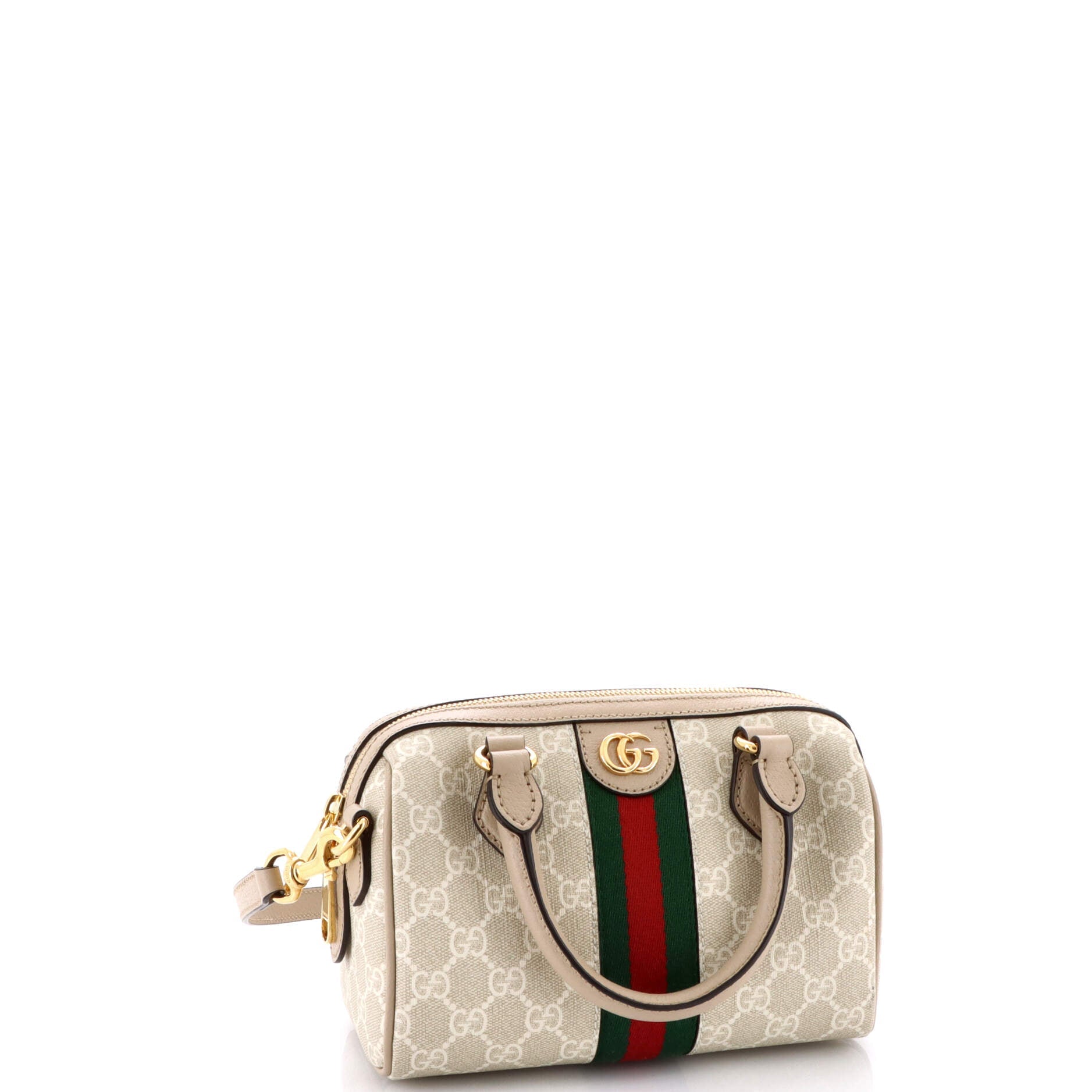 Ophidia Convertible Boston Bag GG Coated Canvas Mini