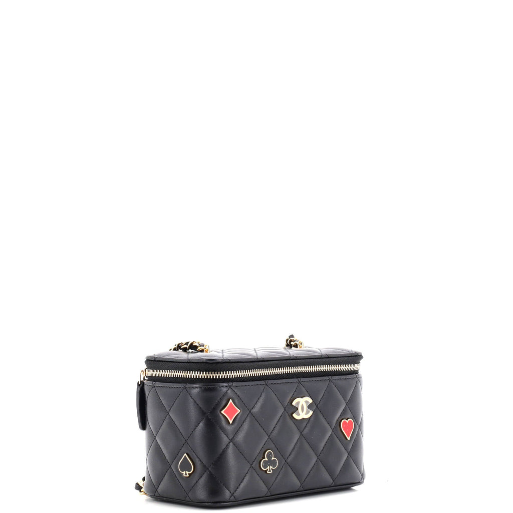 Coco Casino Vanity Case with Chain Quilted Lambskin Small