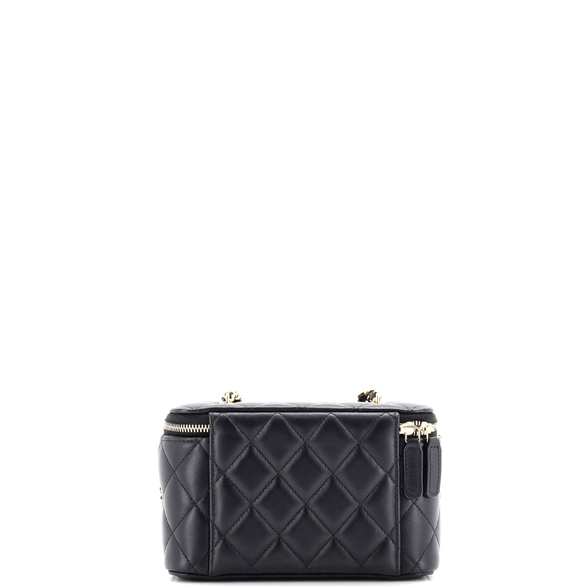 Coco Casino Vanity Case with Chain Quilted Lambskin Small