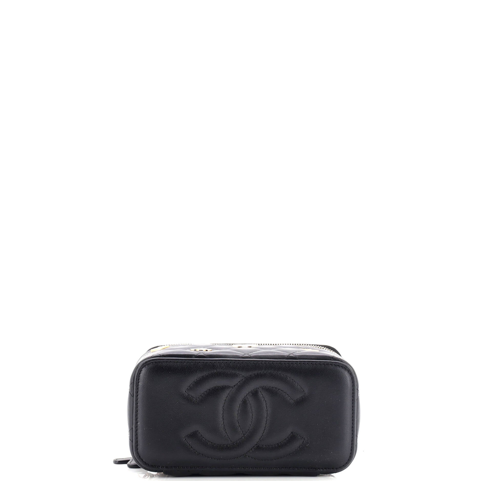 Coco Casino Vanity Case with Chain Quilted Lambskin Small