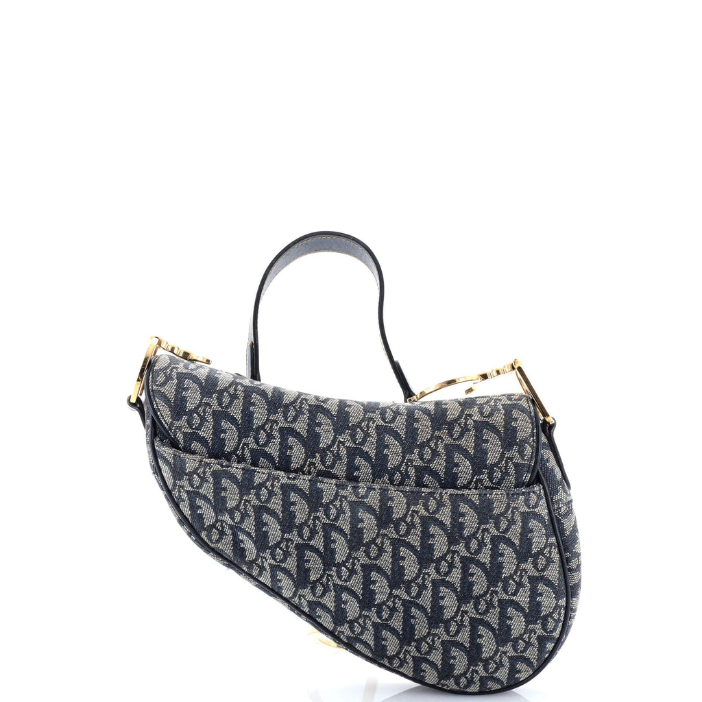 Vintage Saddle Bag Diorissimo Canvas Medium