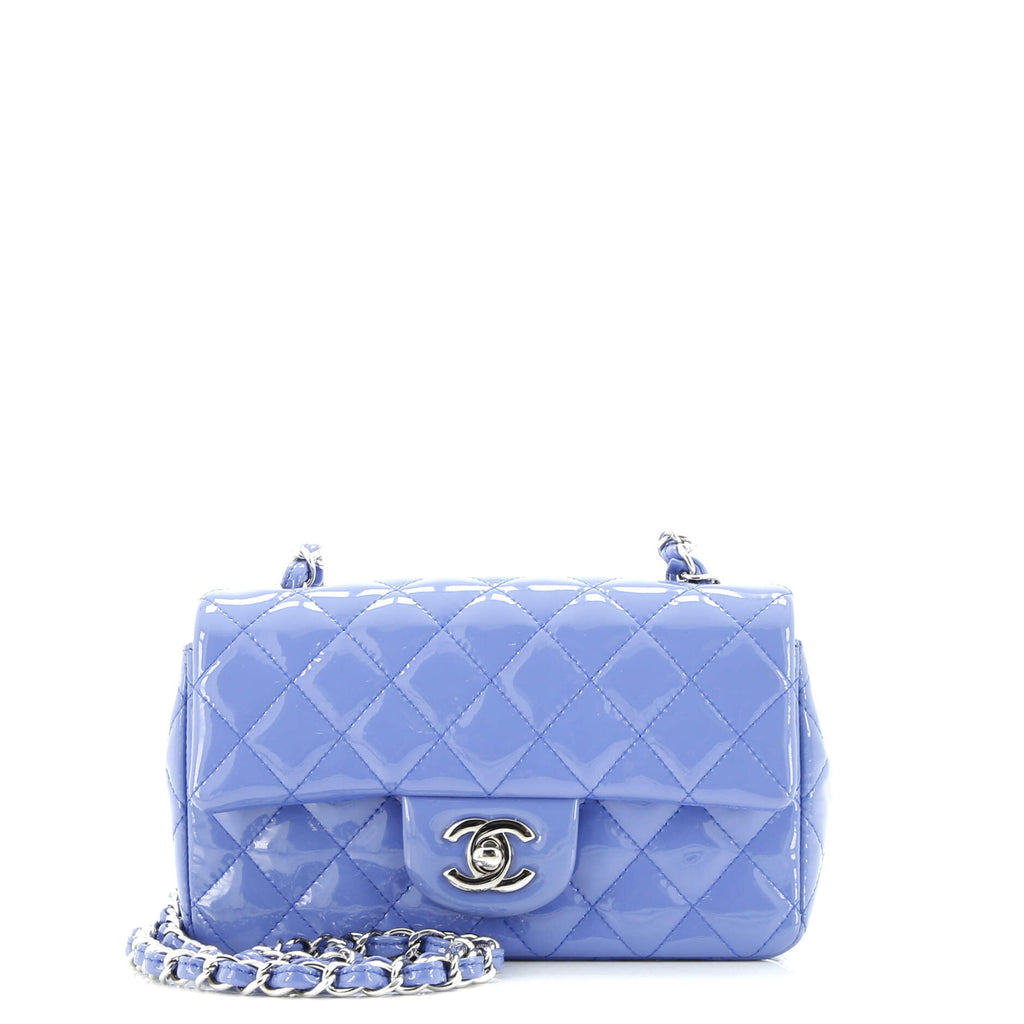 Classic Single Flap Bag Quilted Patent Mini