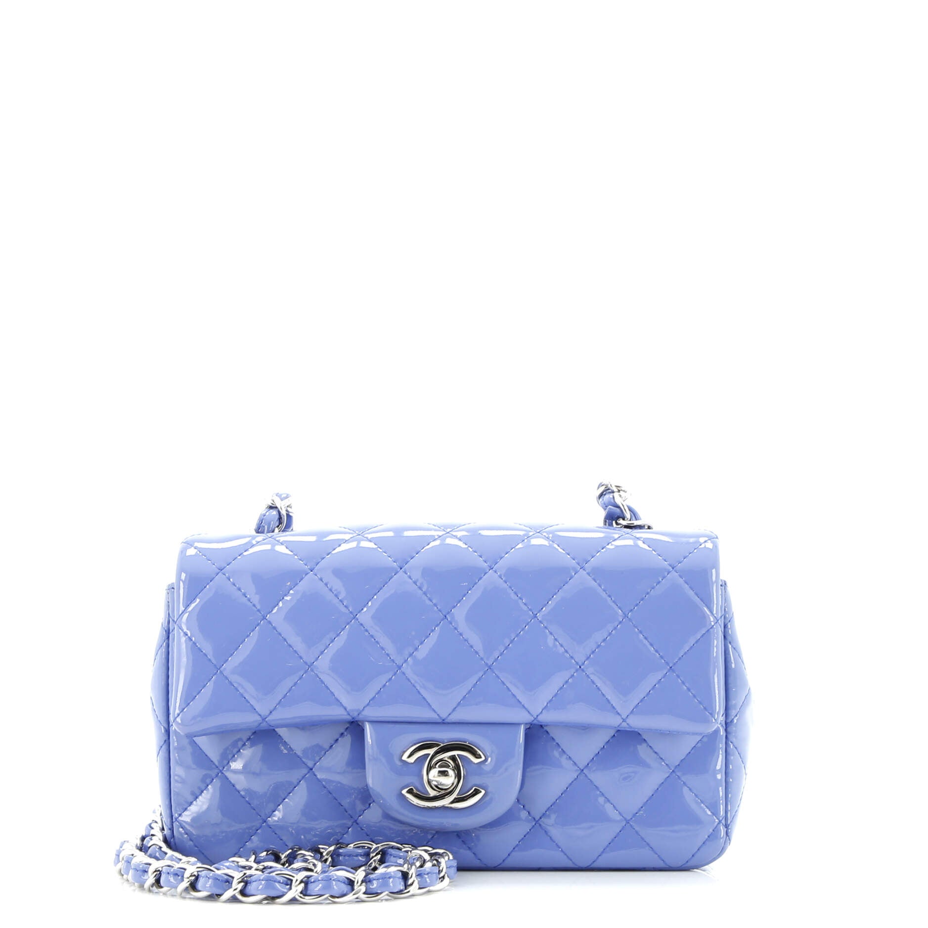 Classic Single Flap Bag Quilted Patent Mini