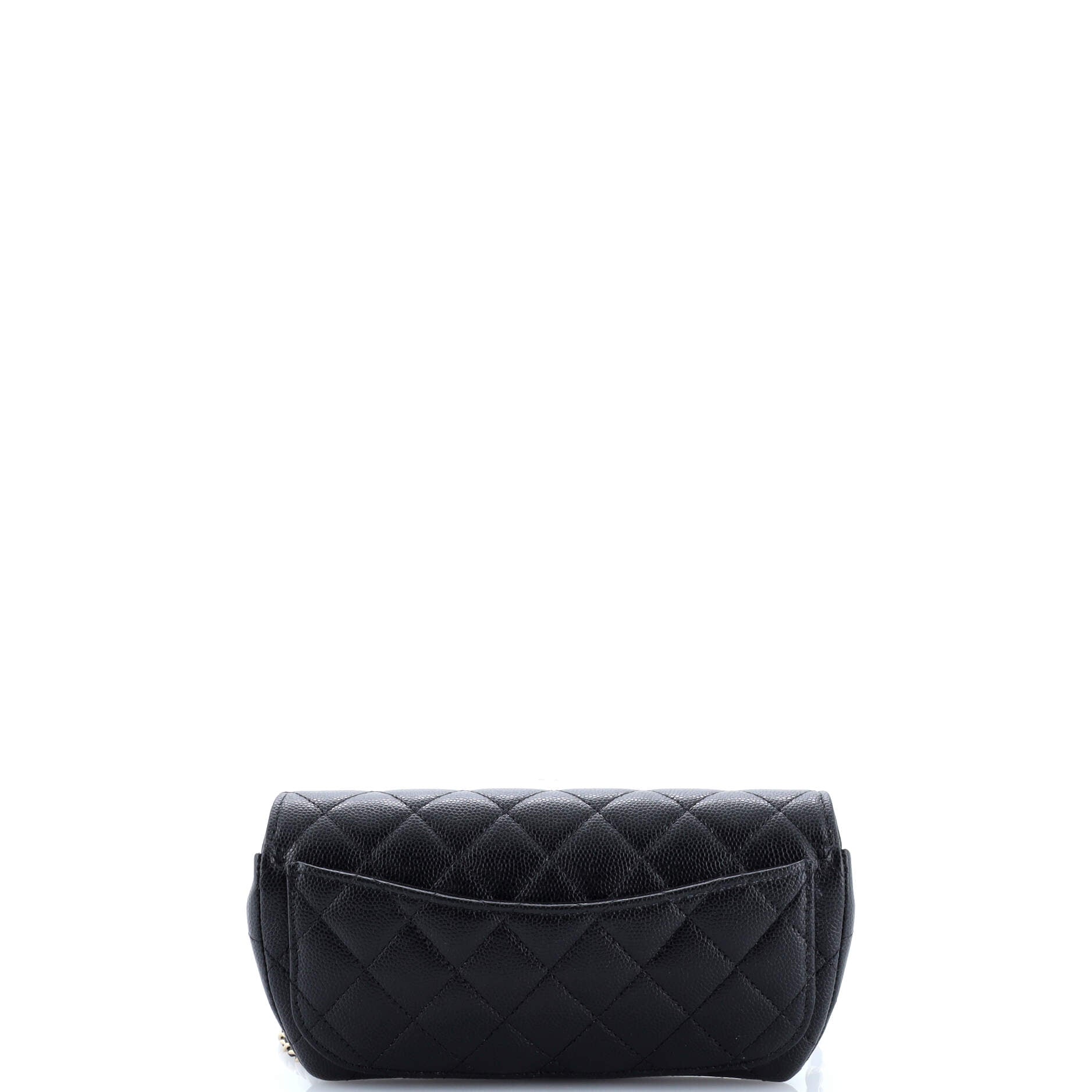 Classic Sunglasses Case with Chain Quilted Caviar