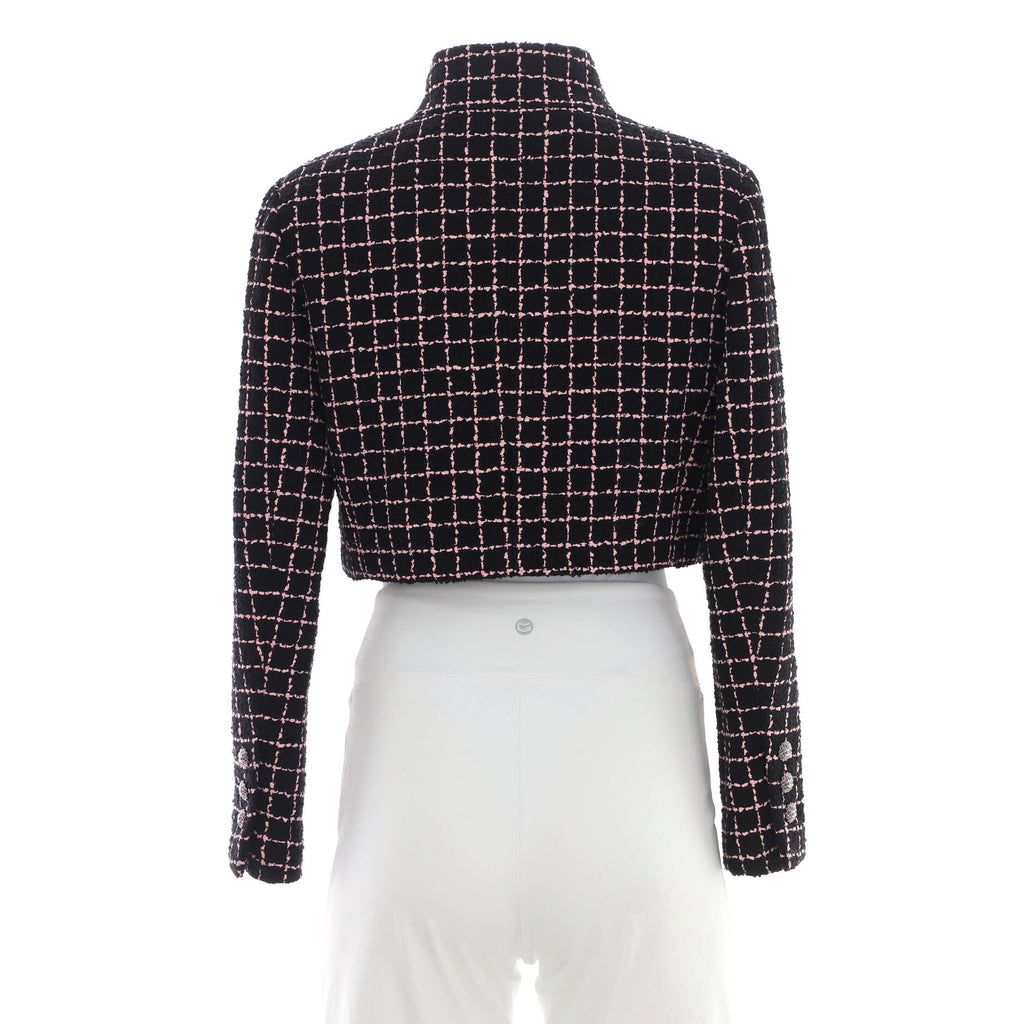 Women's Button Up Cropped Jacket Wool Blend
