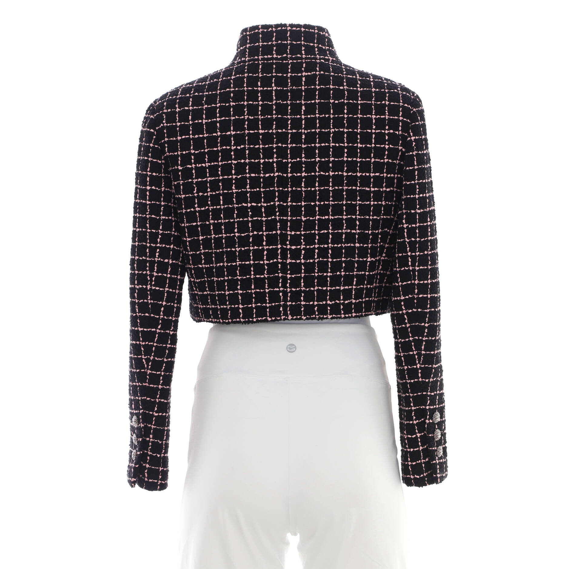 Women's Button Up Cropped Jacket Wool Blend