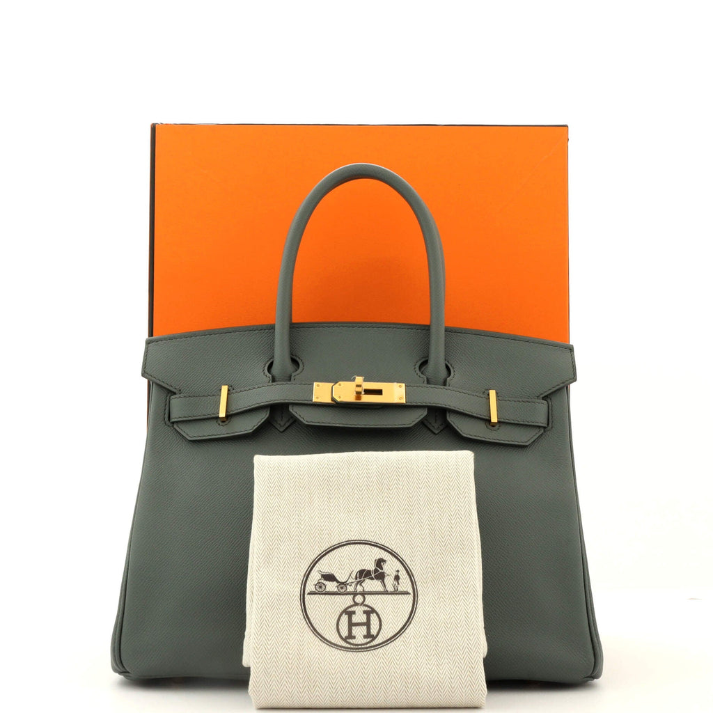 Birkin Handbag Vert Amande Epsom with Gold Hardware 30