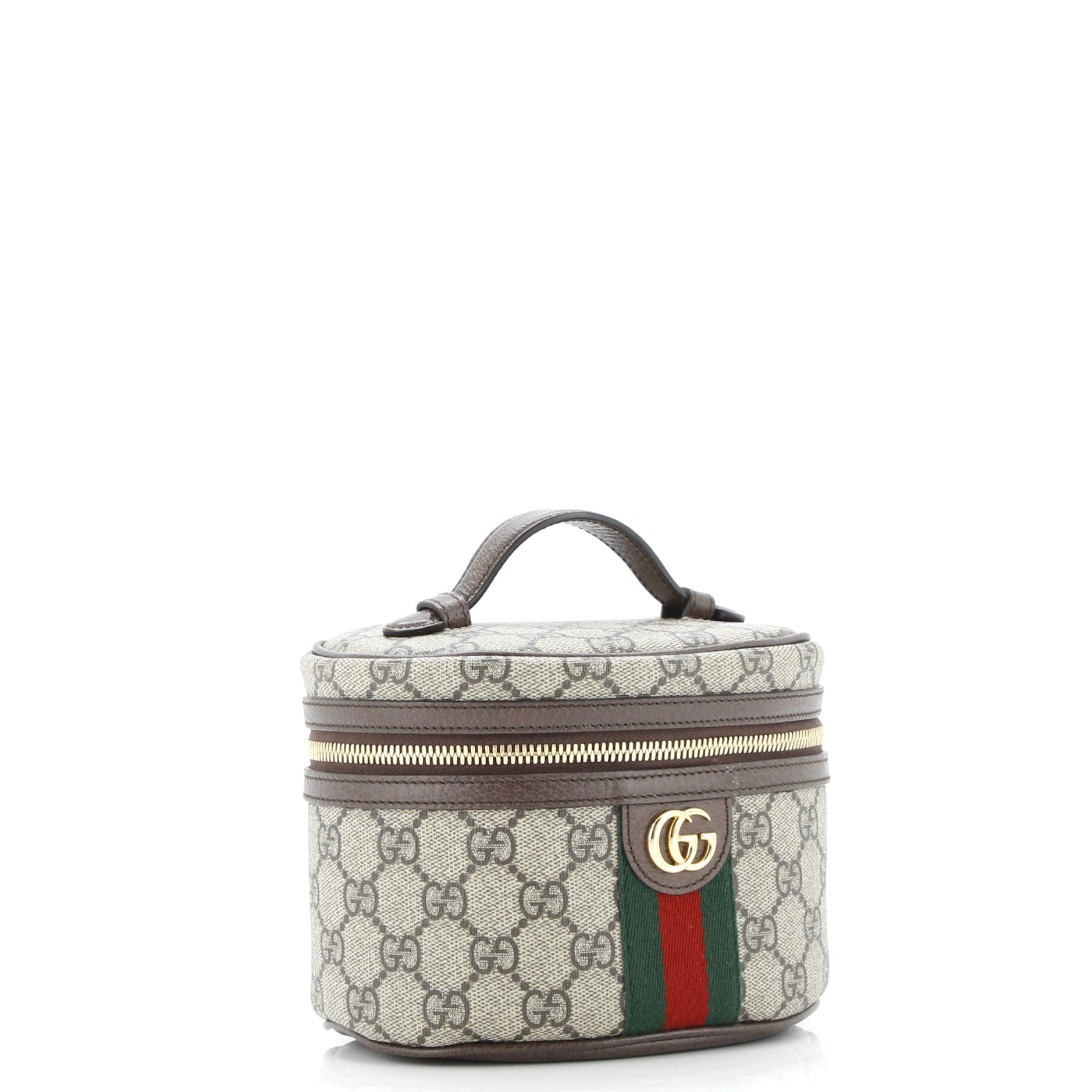 Ophidia Top Handle Cosmetic Case GG Coated Canvas Mini