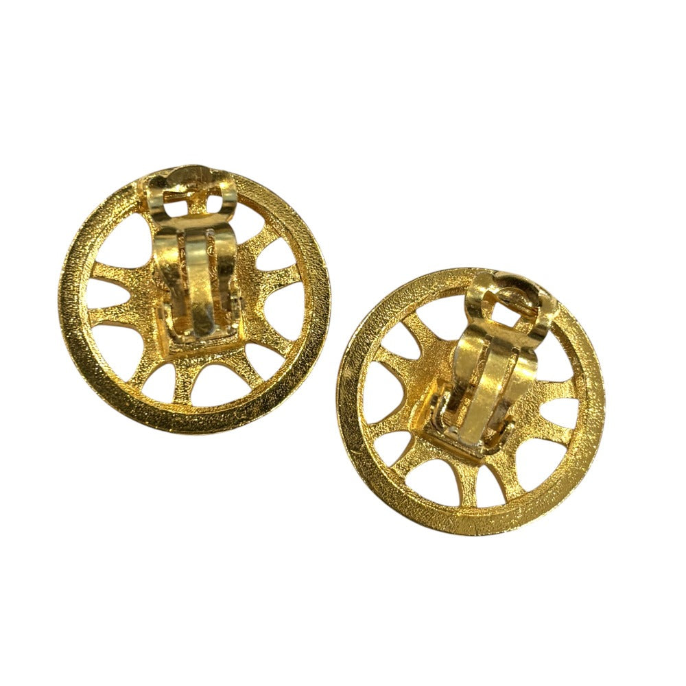 Chanel Coco Mark Round Earrings