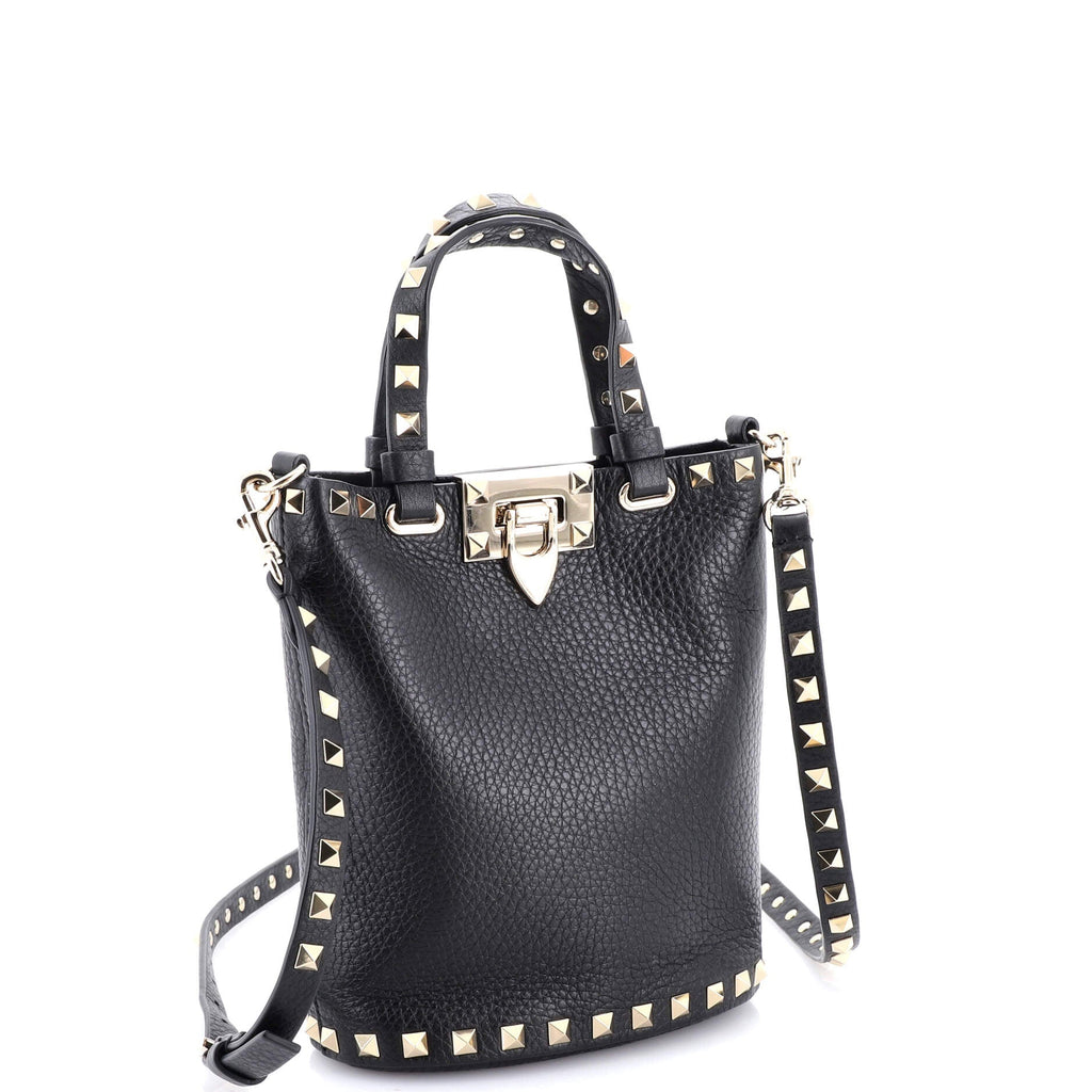 Rockstud Bucket Crossbody Bag Leather Mini