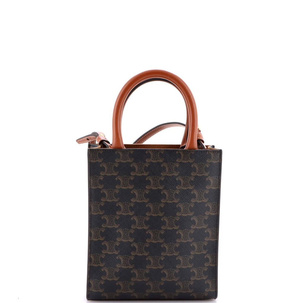 Vertical Cabas Tote Triomphe Coated Canvas Mini