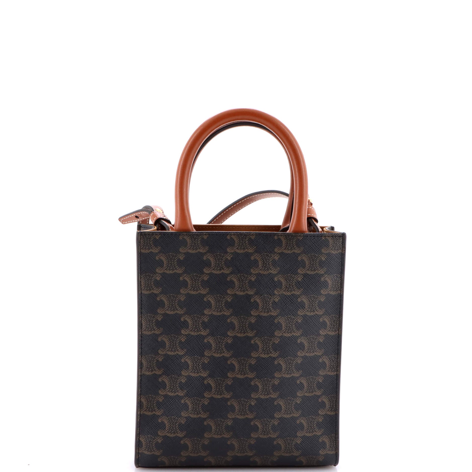 Vertical Cabas Tote Triomphe Coated Canvas Mini