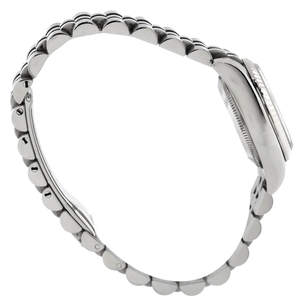 Oyster Perpetual Datejust Automatic Watch Stainless Steel and White Gold with Diamond Markers 26