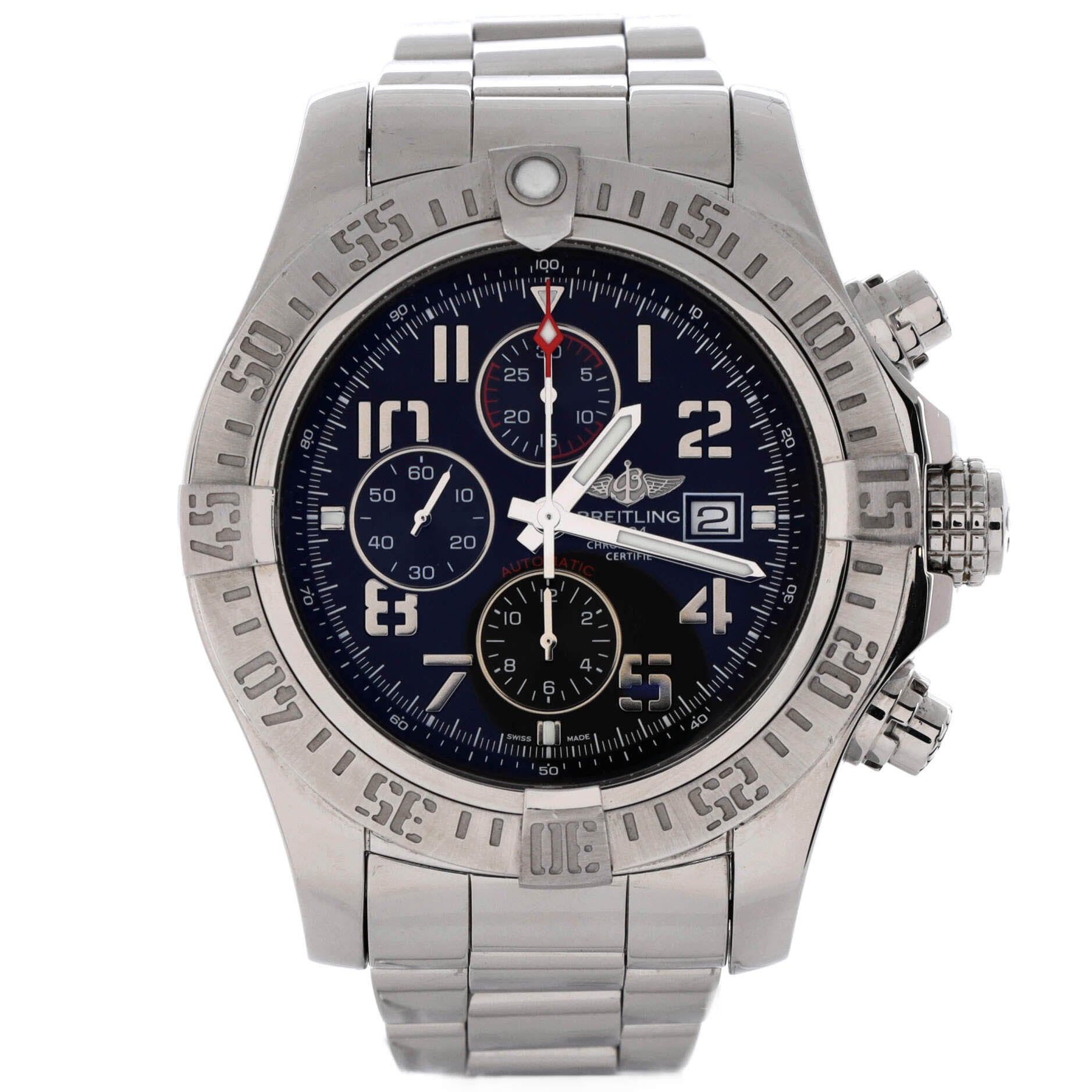 Super Avenger II Chronograph Automatic Watch Stainless Steel 48