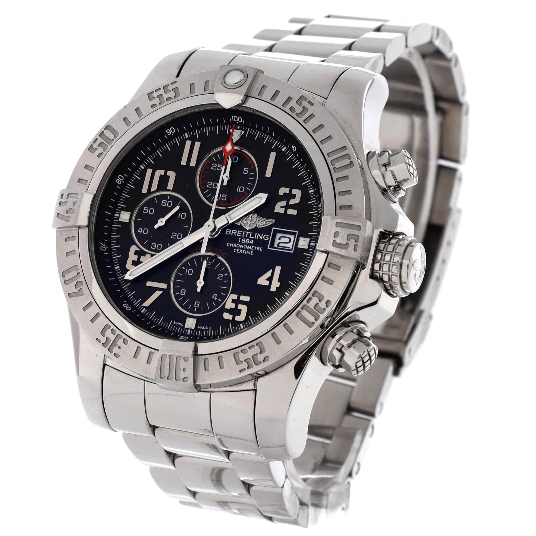 Super Avenger II Chronograph Automatic Watch Stainless Steel 48