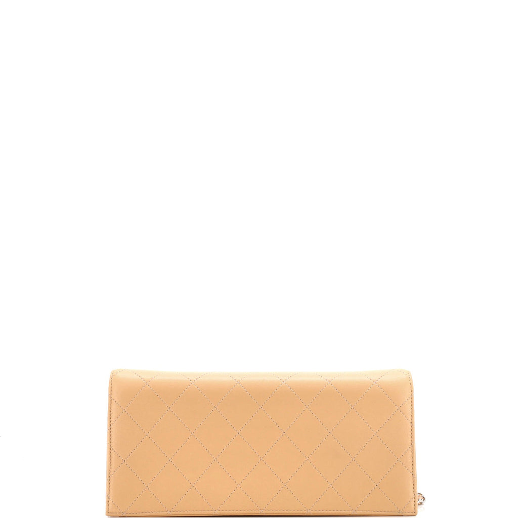 Woven Chain CC Clutch with Chain Quilted Lambskin Mini