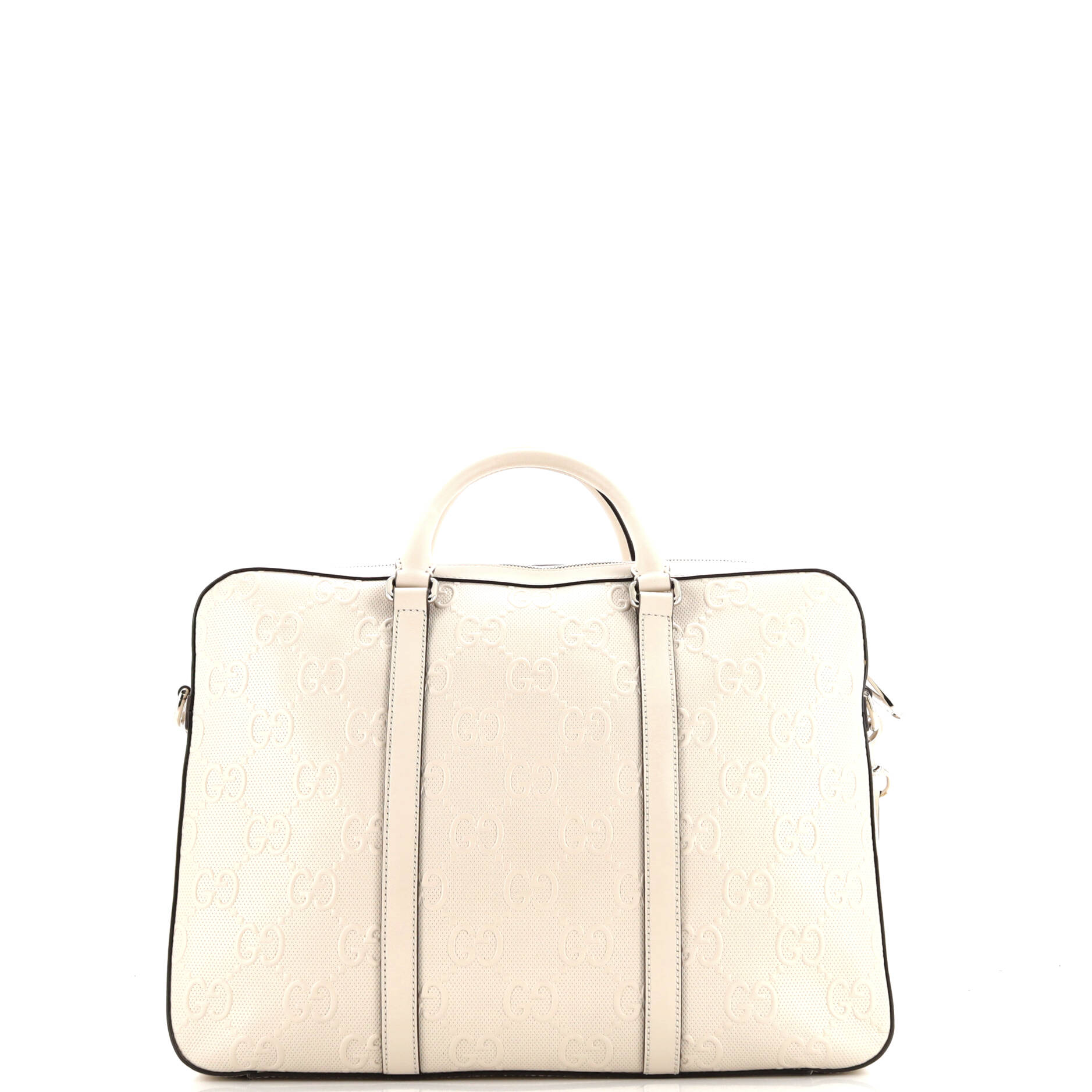 Briefcase GG Embossed Perforated Leather Medium