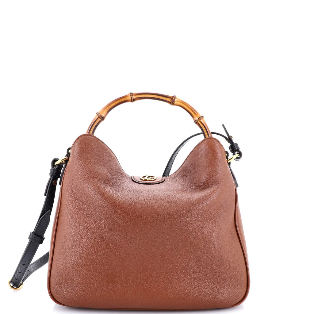 Diana NM Bamboo Shoulder Bag Leather Medium