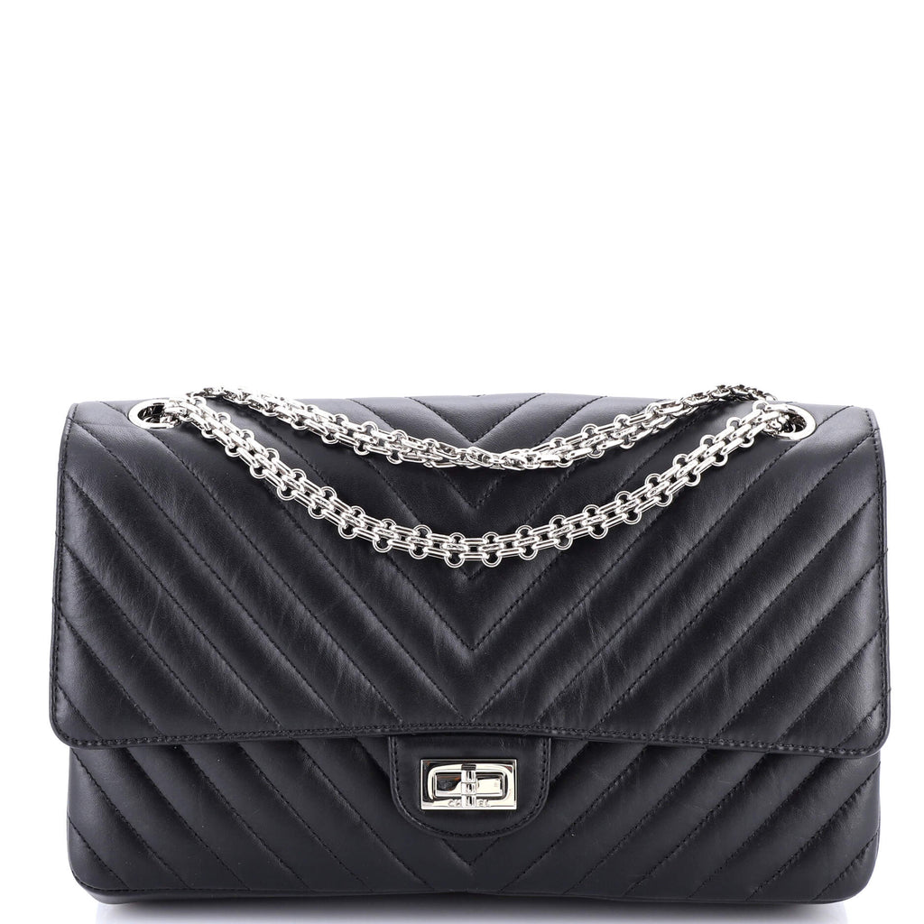 Reissue 2.55 Flap Bag Chevron Aged Calfskin 226