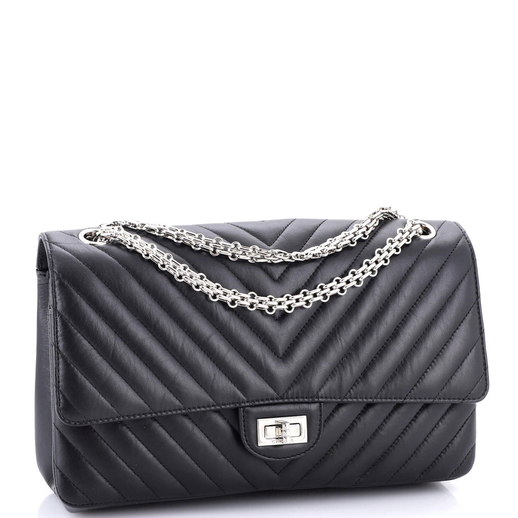 Reissue 2.55 Flap Bag Chevron Aged Calfskin 226