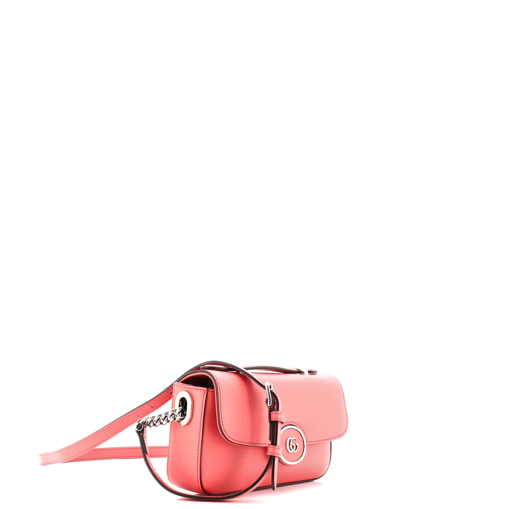 Petite GG Flap Shoulder Bag Leather Small