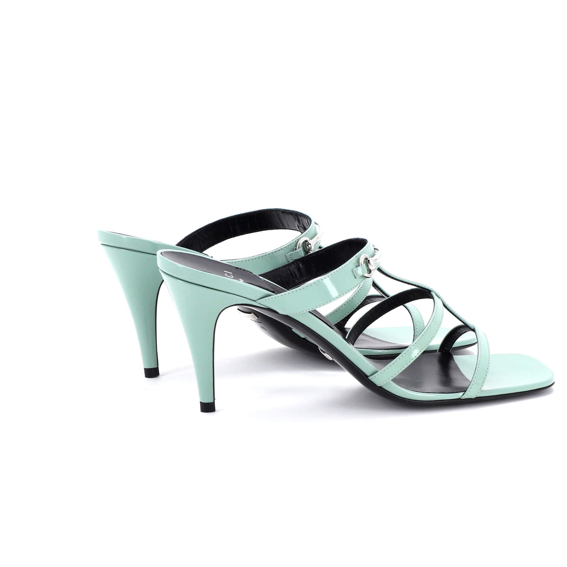 Women's Horsebit Cage Heeled Sandals Leather