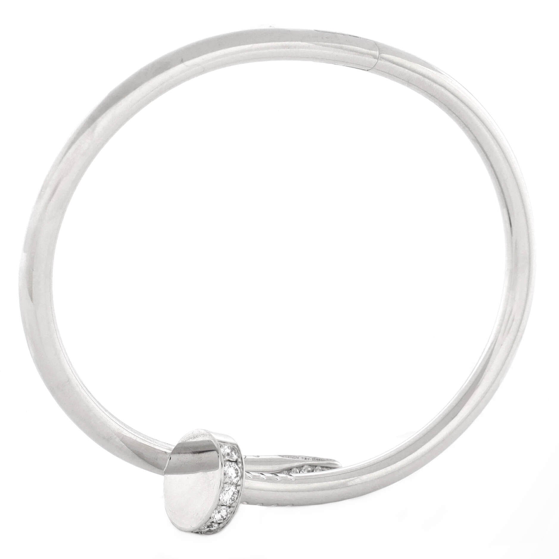 Juste un Clou Bracelet 18K White Gold with Diamonds Classic