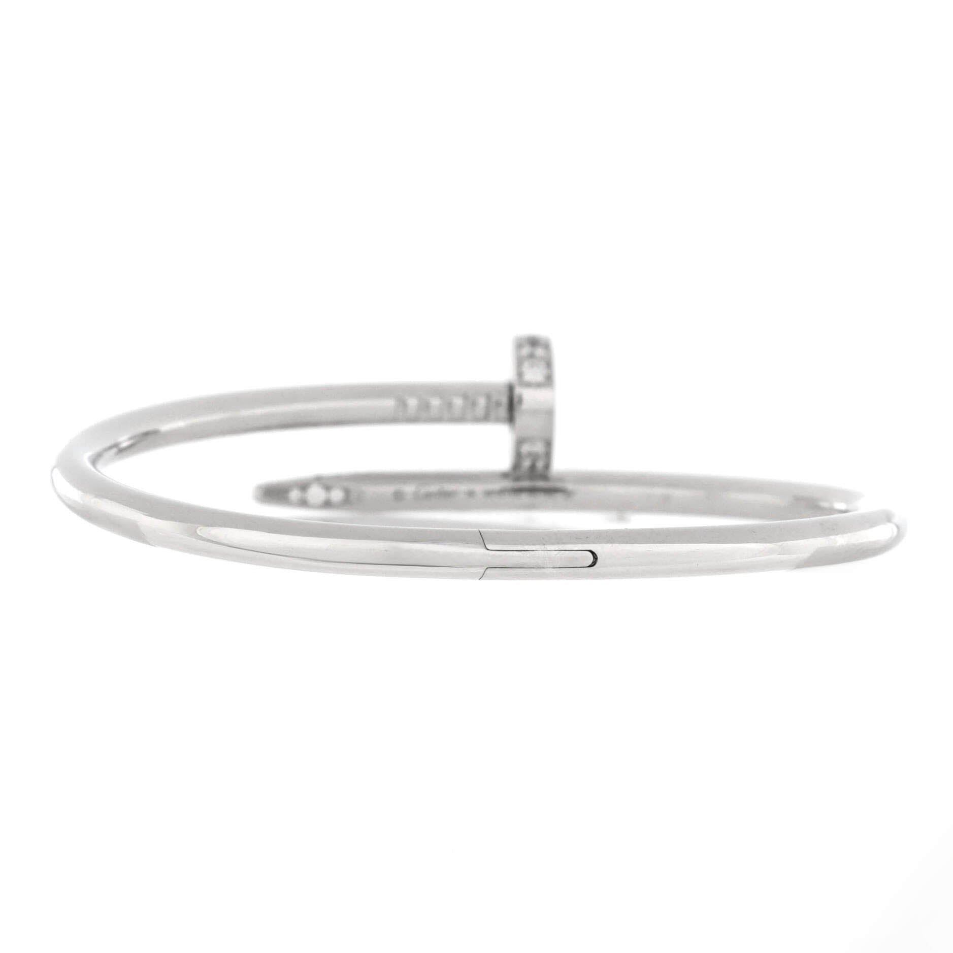 Juste un Clou Bracelet 18K White Gold with Diamonds Classic