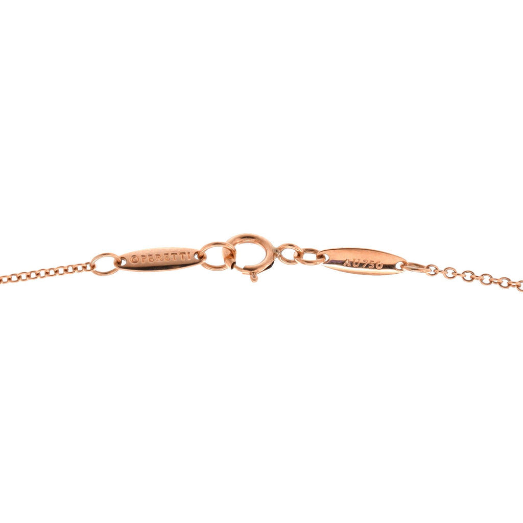 Elsa Peretti Open Heart Pendant Necklace 18K Rose Gold 11mm